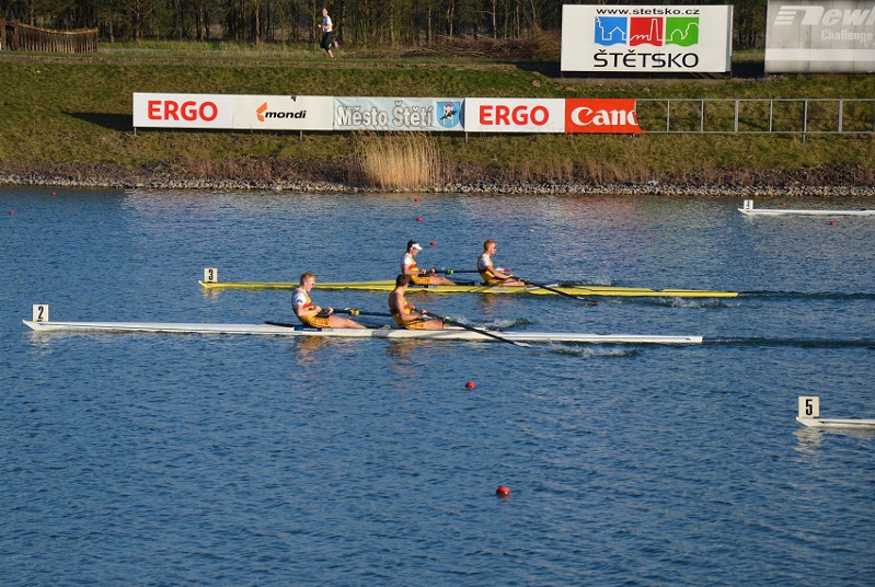 Finále A sprintu dvojek bez kormidelníka