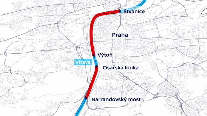 Dva úseky v Praze, kde nutné zpomalit (Zdroj ČT24)