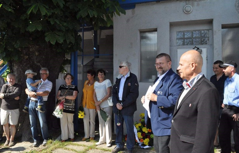Předseda klubu Jaromír Vorel a starosta Radovan Šabata